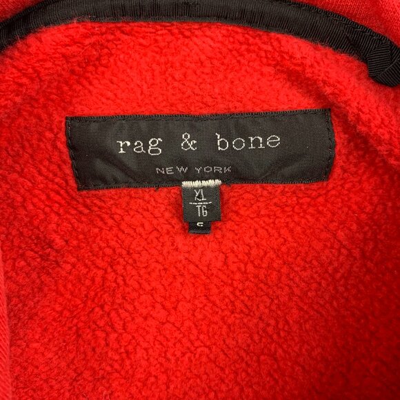 rag & bone Red and Black Hoodie - Picture 3 of 9